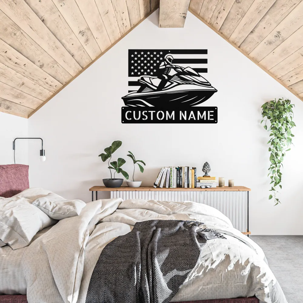 Custom Jet Ski Metal Sign